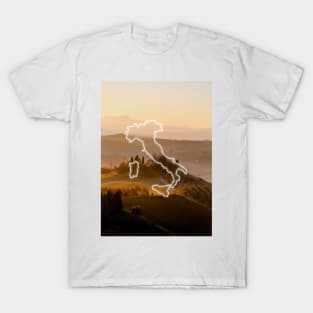 Italy Country Map | Luminous Landscapes T-Shirt